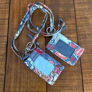 Vera Bradley Lanyard ID Holder Set of 2